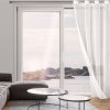 Biela hladká záclona s jemnou sieťovanou štruktúrou na krúžkoch TAMINA 140x250 cm