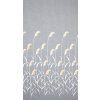 Krémovobéžová etamínová záclona s výšivkou okrasnej trávy na krúžkoch ABBIE 140x250 cm