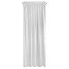 Biela etamínová záclona s nepravidelným strieborným vzorom na páske ROXI 140x270 cm