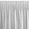 Biela etamínová záclona s nepravidelným strieborným vzorom na páske ROXI 140x270 cm