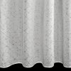 Biela etamínová záclona s nepravidelným zlatým vzorom na páske ROXI 140x270 cm