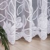 Biela žakarová záclona FRIDA s hustým vzorom po celej záclone