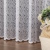 Biela žakarová záclona KARIN so zaujímavým vzorom