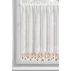 Biela vianočná vitrážová záclona so zlatými hviezdičkami na tuneli XMAS 150x90 cm
