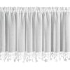 Biela vianočná vitrážová záclona s hviezdičkami na tuneli XMAS 150x60 cm