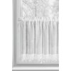 Biela vianočná vitrážová záclona s hviezdičkami na tuneli XMAS 150x60 cm