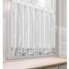 Biela vianočná vitrážová záclona so striebornými hviezdičkami na tuneli XMAS 150x90 cm