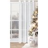Biela vianočná etamínová záclona s hviezdičkami na krúžkoch XMAS 140x250 cm