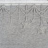 Biela vianočná etamínová záclona so striebornými hviezdičkami na krúžkoch XMAS 140x250 cm