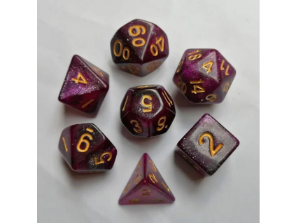 legendary rhodonite pink dice set 7