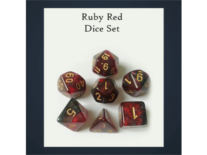 ruby red dice set