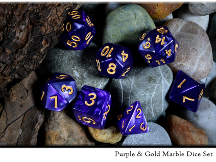 Purple and Gold Dices 12
