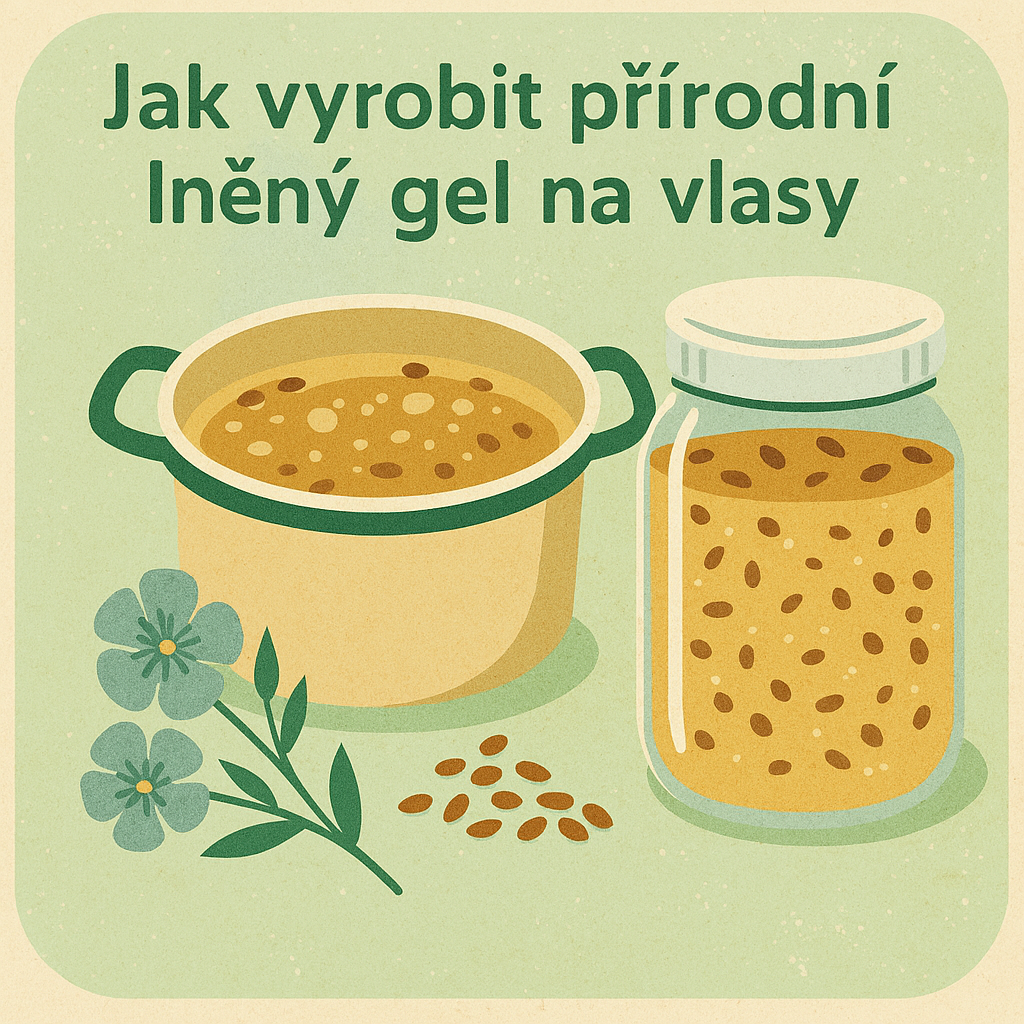 Jak vyrobit přírodní gel na vlasy ze lněných semínek odrůdy Lbbra