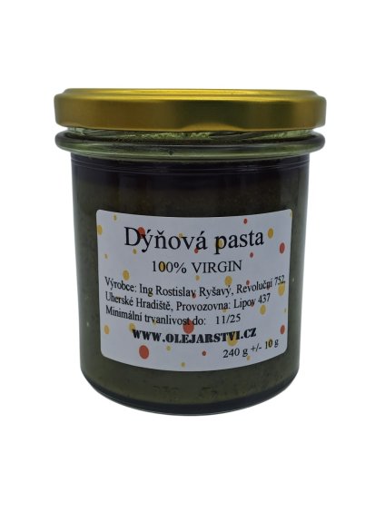 Dýňová pasta 100 procent virgin