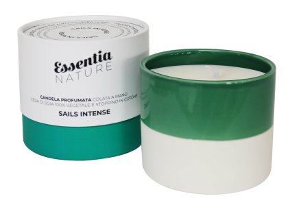 Keramická sviečka s intenzívnou vôňou Sails - ZELENO/BIELA 100g