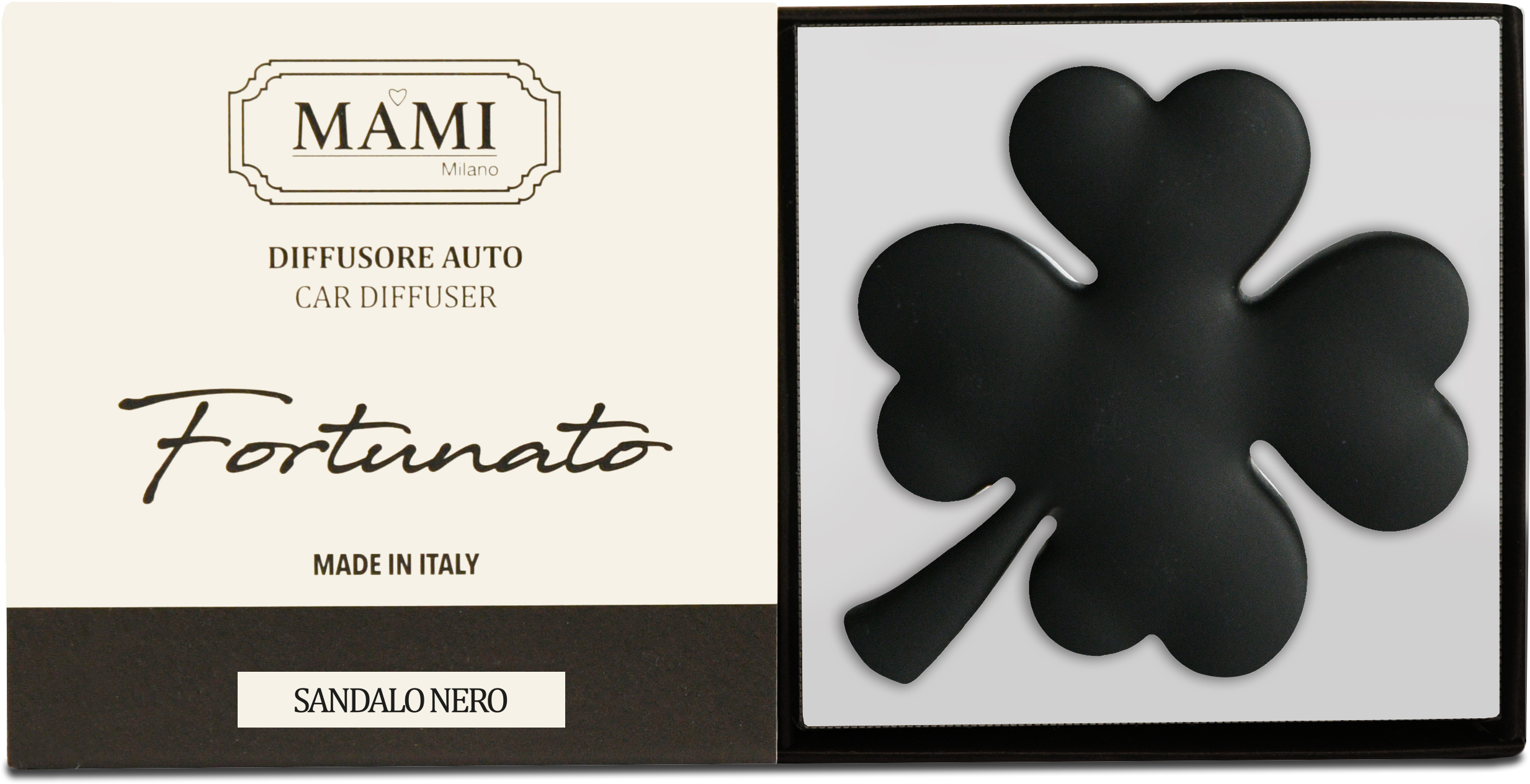 MAMI MILANO Štvorlístok - Sandalo Nero - ČIERNY SANTÁL