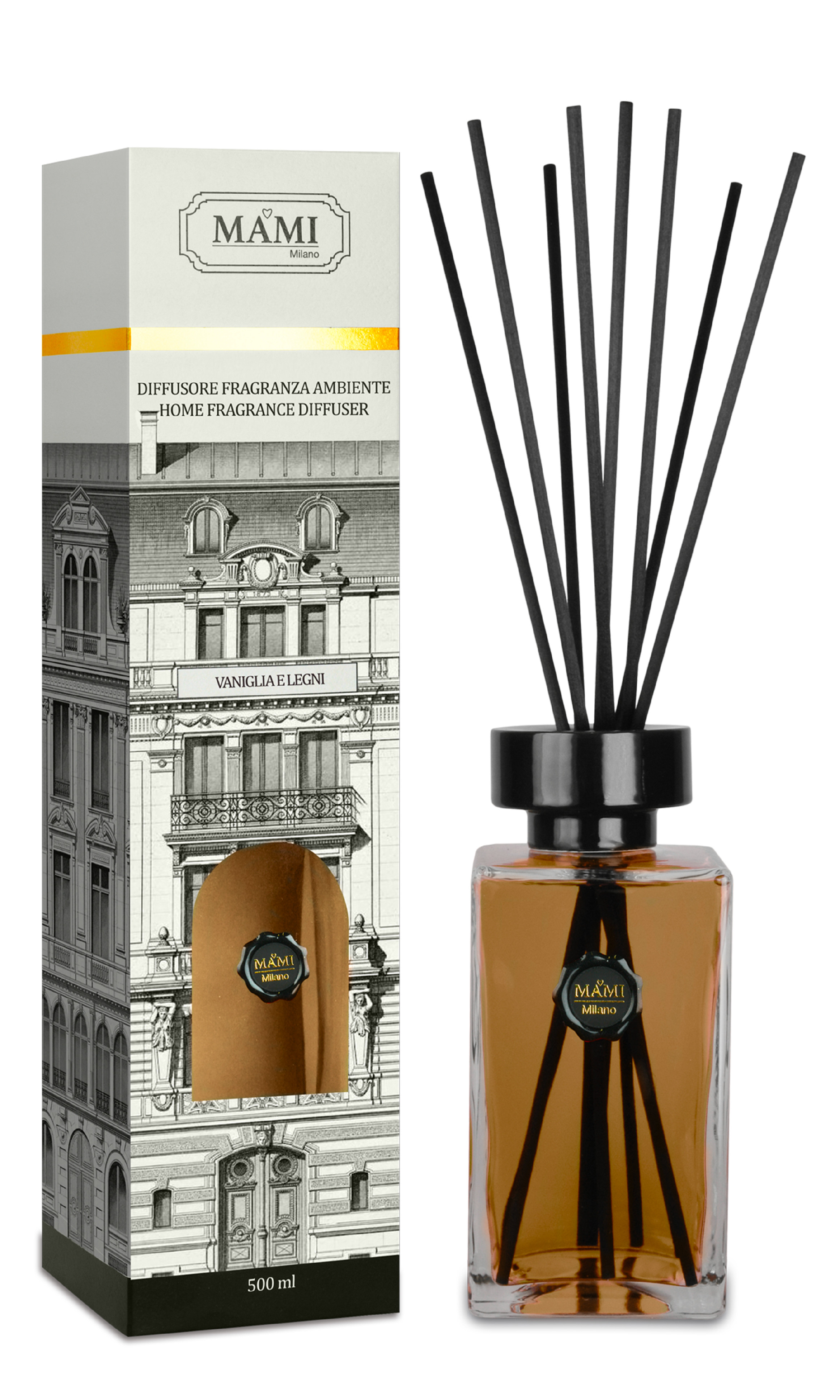 MAMI MILANO Vaniglia e Legni - Vanilka a Drevo Varianta: 500ml