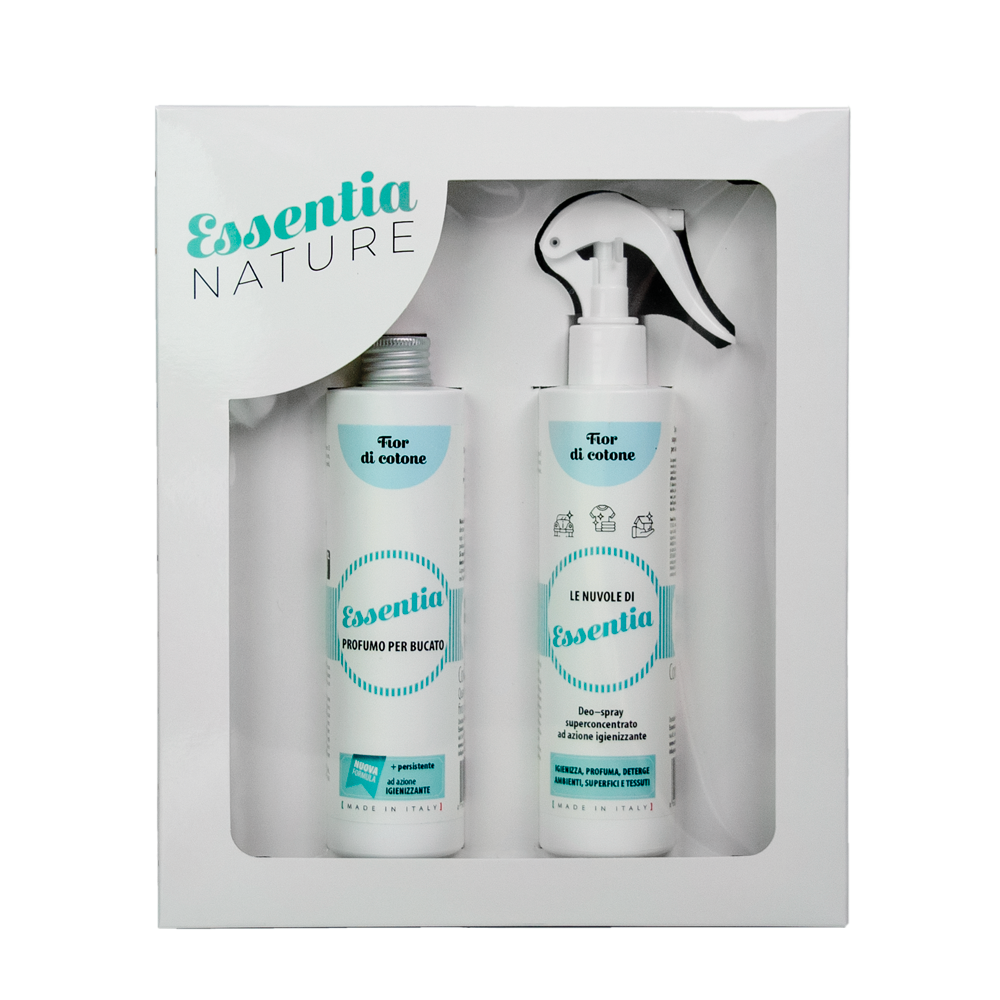 Essentia Sada 2 x 250 ml - Parfém na pranie + Uni Sprej Cloud COTTON FLOWER