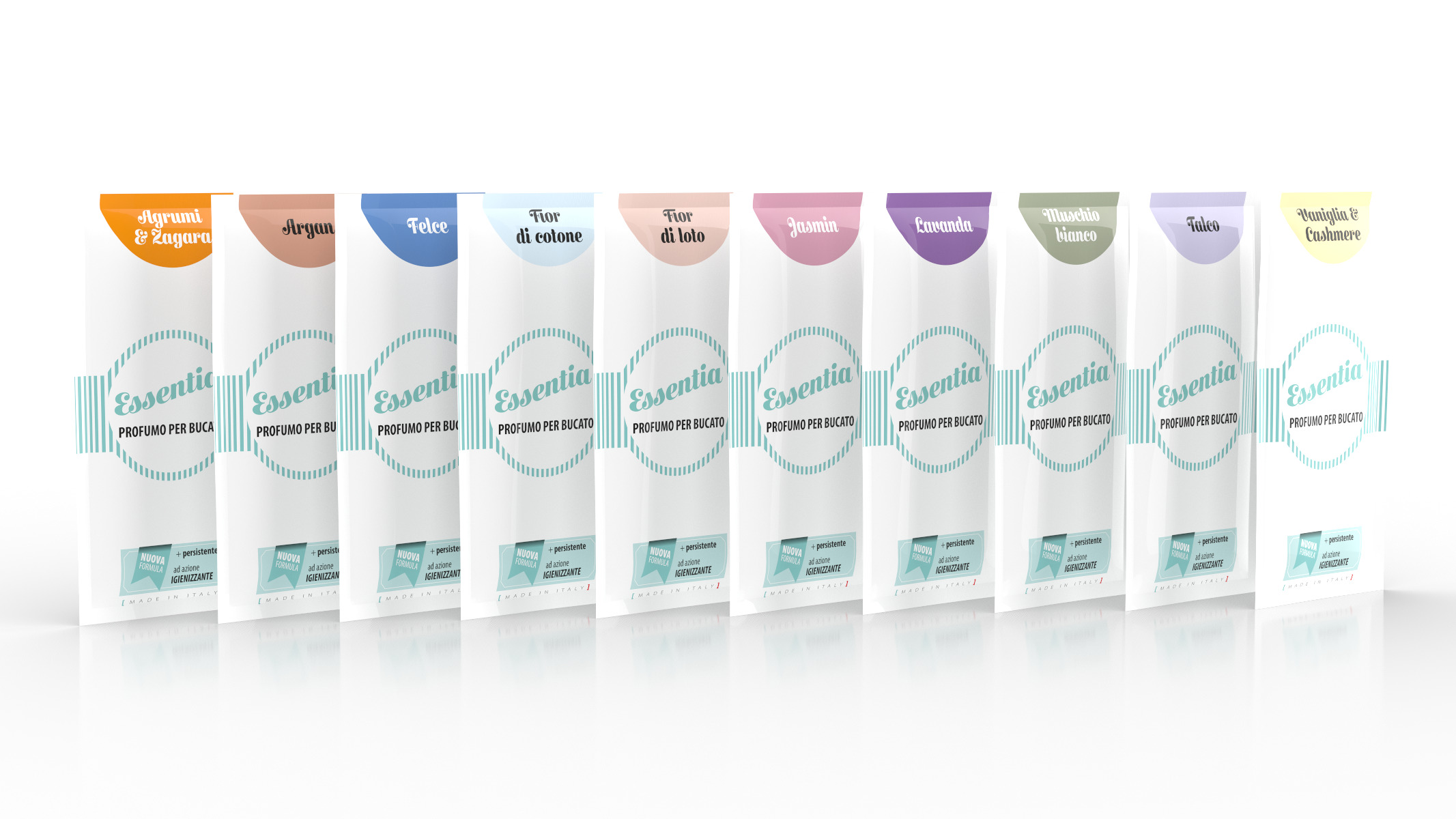 Essentia Vzorky Parfém na pranie - Sada 10 x 20 ml