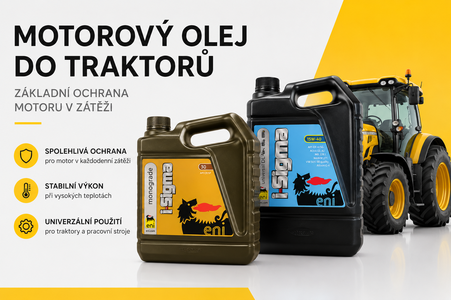 Motorový olej do traktorů: základní ochrana motoru v zátěži
