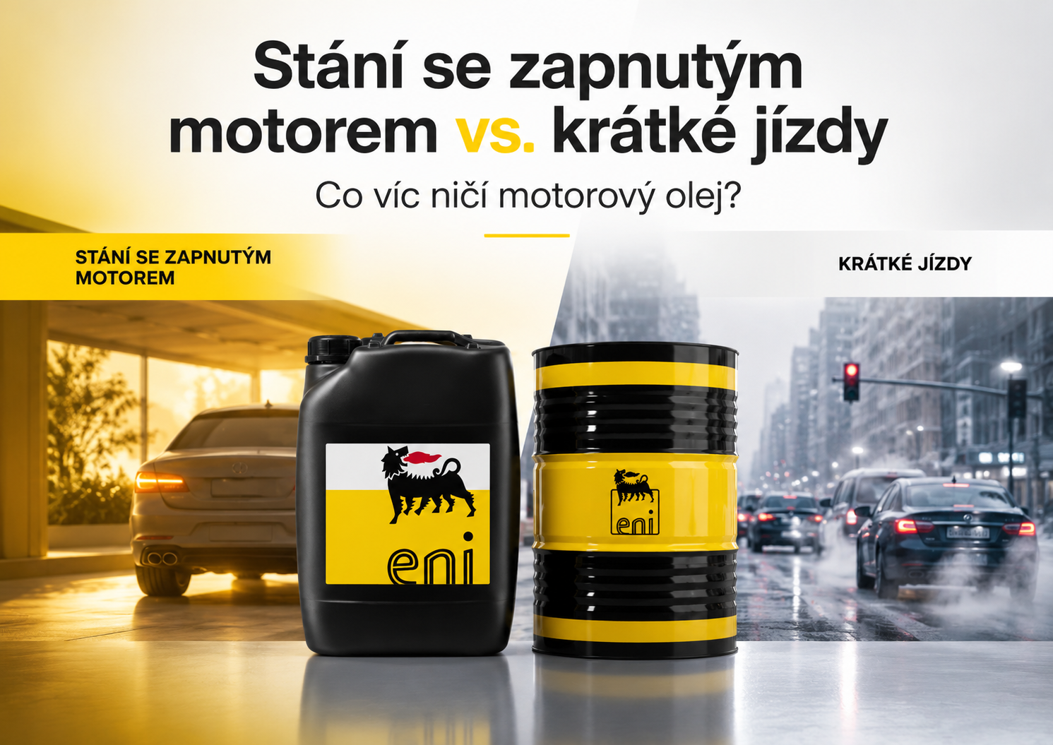 Stání se zapnutým motorem vs. krátké jízdy: co víc ničí motorový olej?