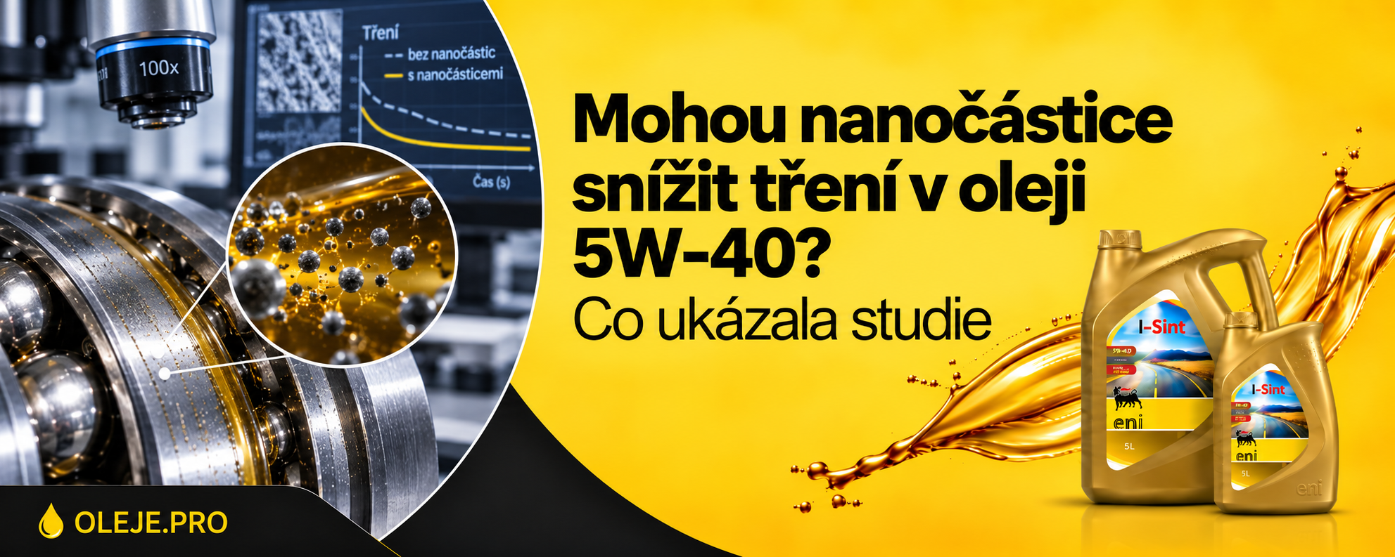 Mohou nanočástice snížit tření v oleji 5W-40? Co ukázala studie