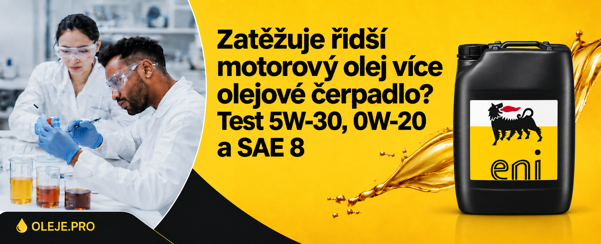 Zatěžuje řidší motorový olej více olejové čerpadlo? Test 5W-30, 0W-20 a SAE 8