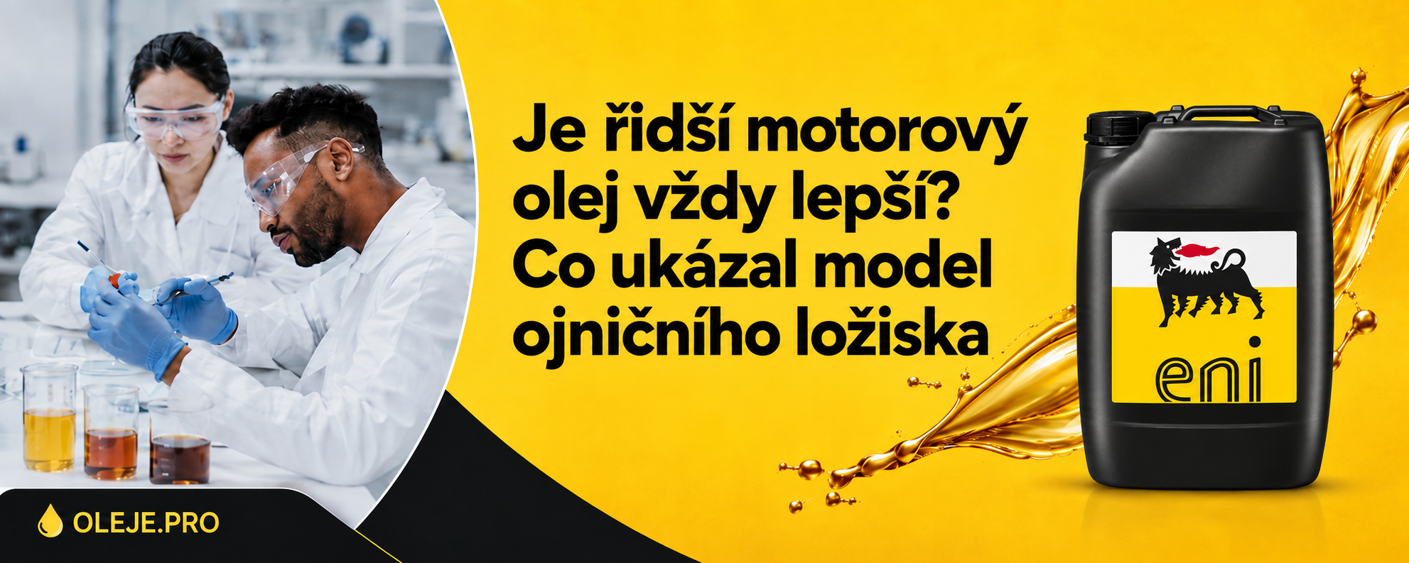 Je řidší motorový olej vždy lepší? Co ukázal model ojničního ložiska