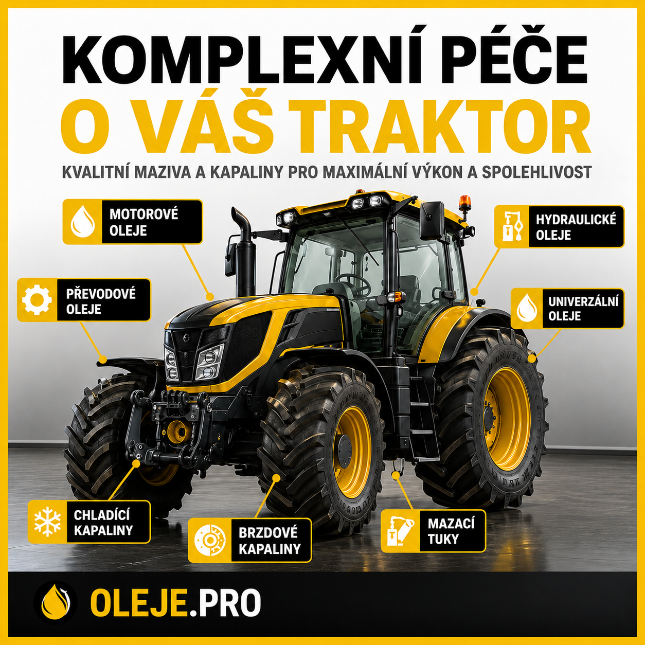 7 kapalin a maziv, které se vyplatí hlídat u traktoru