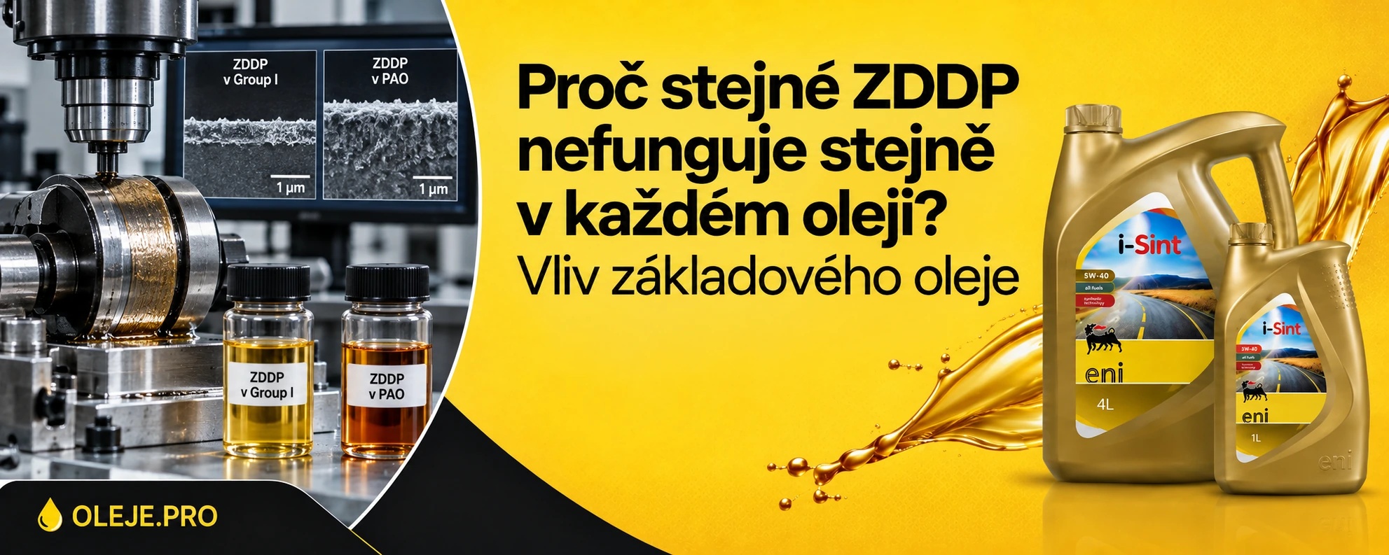 Proč stejné ZDDP nefunguje stejně v každém oleji? Vliv základového oleje