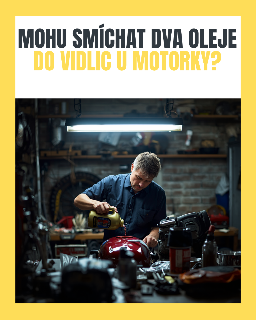 Můžu smíchat dva různé oleje do vidlic u motorky?