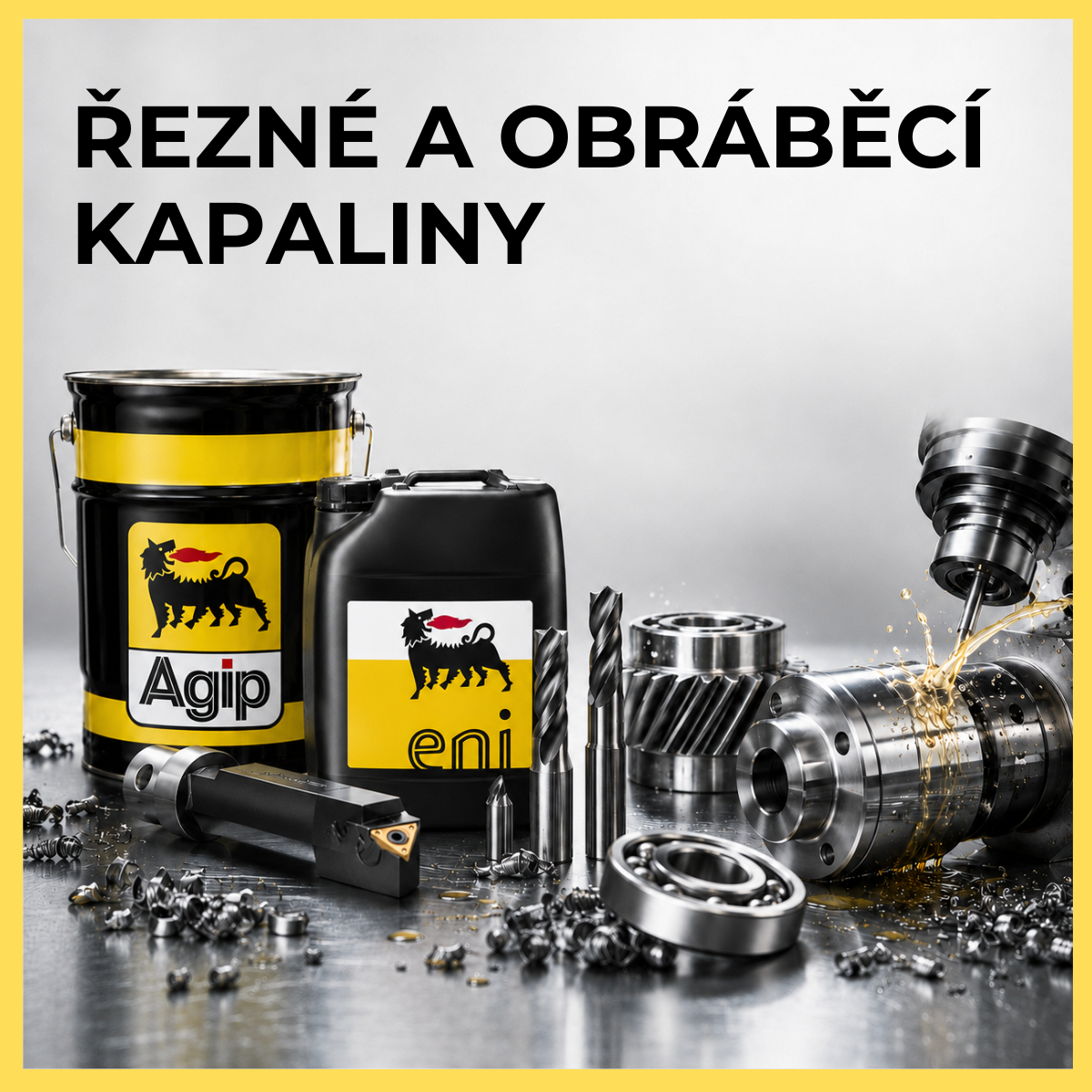 Hlavní banner ukazující řezné a obráběcí kapaliny