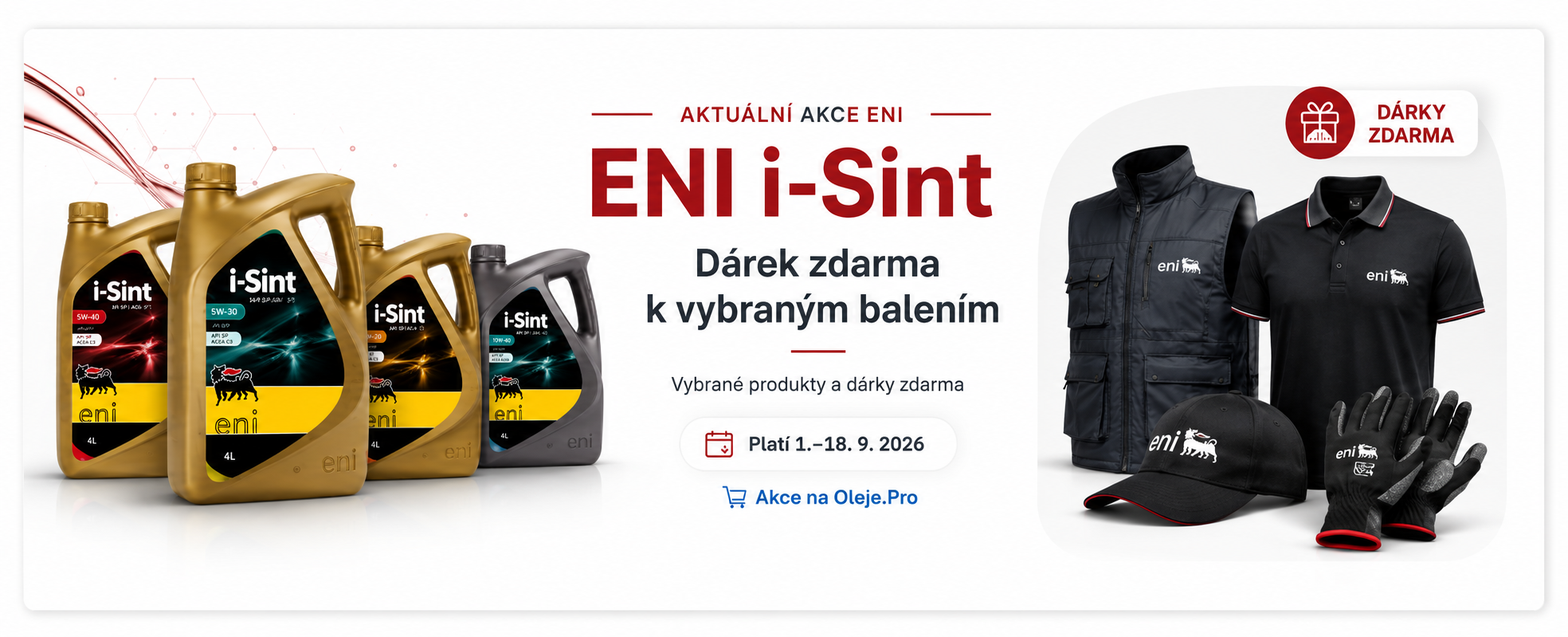Akce ENI i-Sint – dárky zdarma k vybraným balením