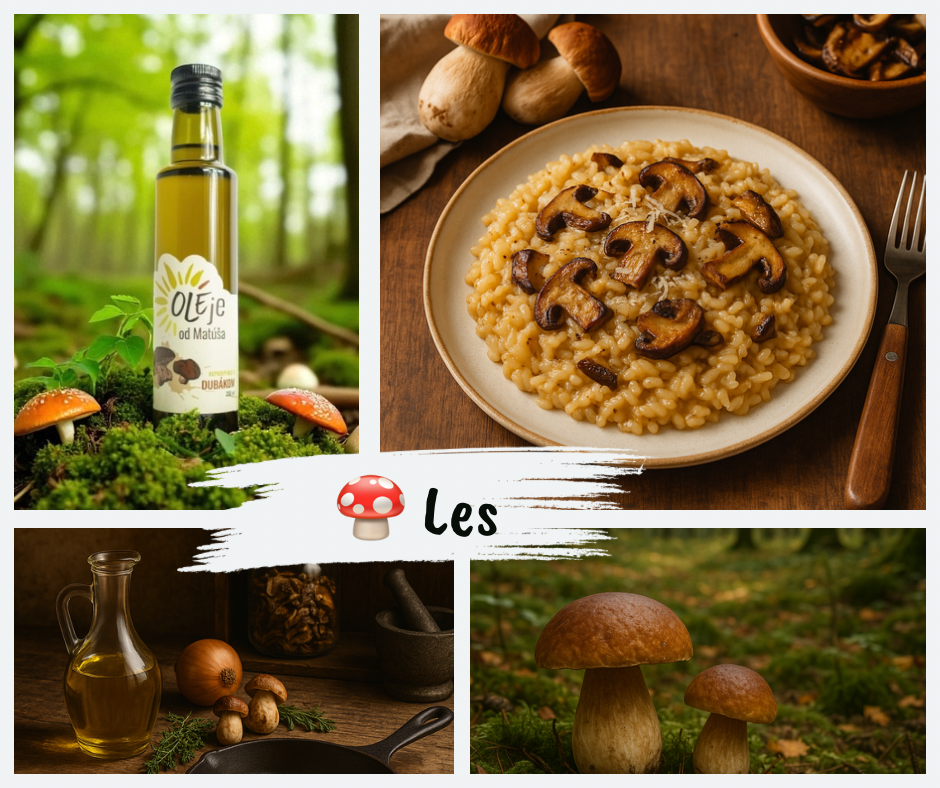 Dubákové rizoto s naším dubákovým olejom – chuť lesa na tanieri