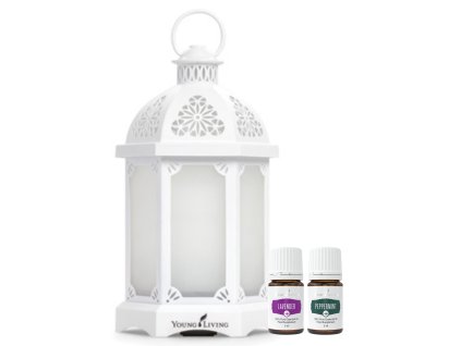 Ultrasonický difuzér Lucerna (Lantern) + 2 esenciální oleje