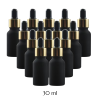 Skleněná lahvička s pipetou 30 ml - černá matná