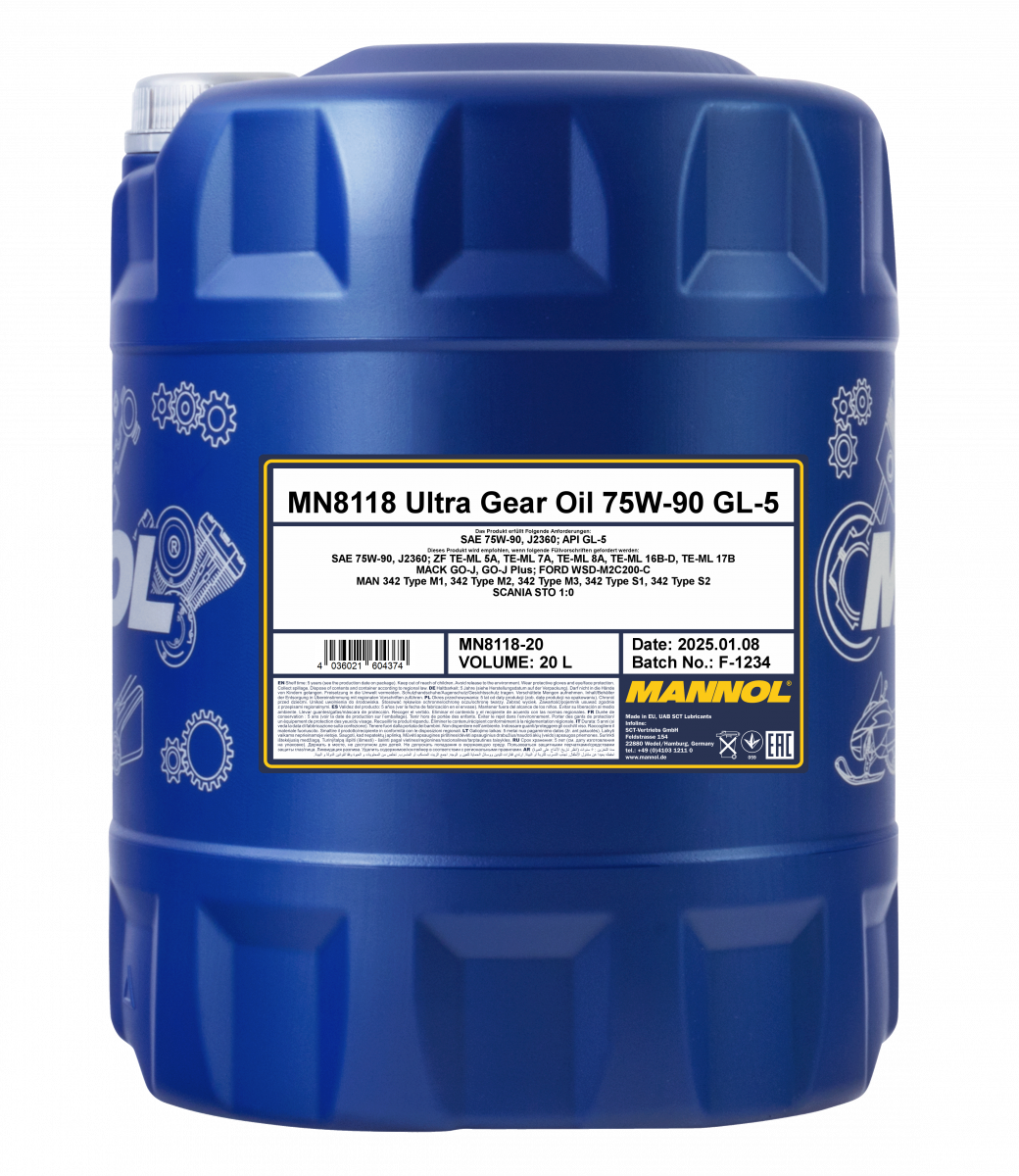 Mannol Ultra Gear Oil 75W-90 20L