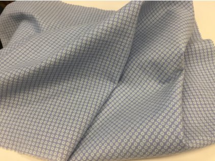 FLANEL 150 (11676-1 drobná kolečka modrá) 150cm (množství od od 4 metrů na míru (SLEVA 14% pří odvíjení nad 15m))