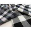 FLANEL 165 (K4 kostky malé černo-bílé) 160cm (množství od od 4 metrů na míru (SLEVA 14% pří odvíjení nad 15m))