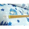 DOMESTINO 120/ 22296-5 Vánoční skřítek modrý na světle modré - 160cm / VELKOOBCHOD