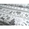 DOMESTINO 120/ 21942-1 Vánoční ozdoby/vločky šedé na bílé - 160cm / VELKOOBCHOD