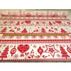 DOMESTINO 120/ 21942-2 Vánoční ozdoby/vločky  červené na bílé - 160cm / VELKOOBCHOD