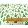 DOMESTINO 120/ 22042-3 Vánoční stromky zelené na bílé - 160cm / VELKOOBCHOD