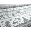 DOMESTINO 120/ 21942-1 Vánoční ozdoby/vločky šedé na bílé - 160cm / METRÁŽ NA MÍRU