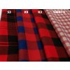 Flanel kostky mix cerveny3