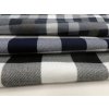 FLANEL 165 (K4 kostky malé černo-bílé) 160cm (množství od od 4 metrů na míru (SLEVA 14% pří odvíjení nad 15m))