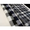 FLANEL 165 (K4 kostky malé černo-bílé) 160cm (množství od od 4 metrů na míru (SLEVA 14% pří odvíjení nad 15m))