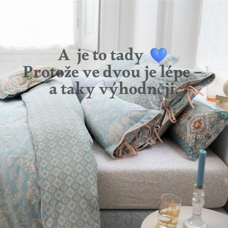 Více za méně: druhé prostěradlo –30 % | Valentýnský bundle