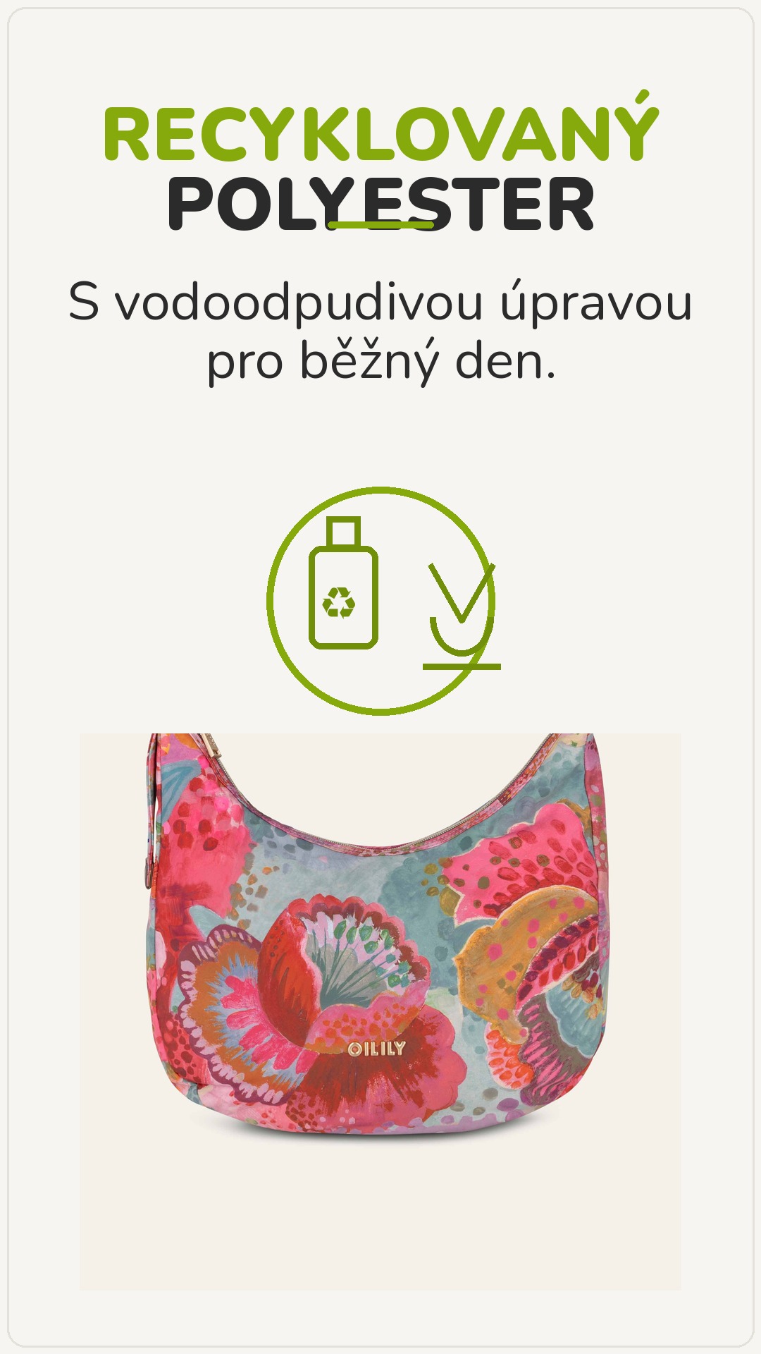 Kabelka Oilily Hamel Pointilly z recyklovaného polyesteru
