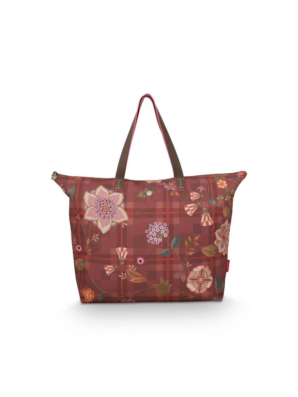 Taška nákupní velká Tilda Flores Felices červená 66 x 20 x 44cm